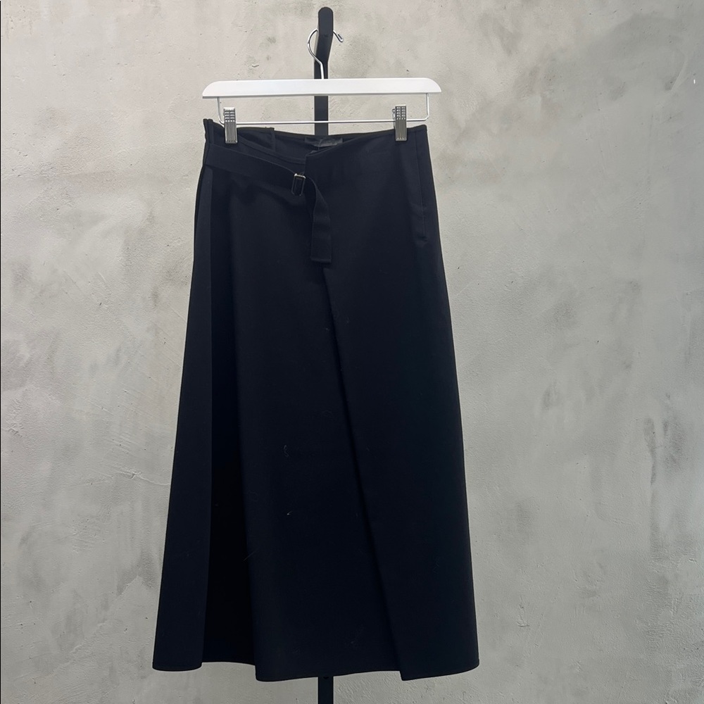 Elegant Black Wrap Skirt
